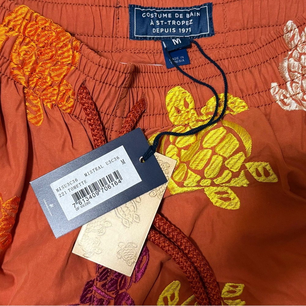 Vilebrequin Ronde Tortues Embroidered Swim Shorts Limited Edition $690, M, NWT - Picture 12 of 13